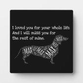 Hunde-Memorial-Zeichen - Personalisierte Hunde-Dac Fotoplatte (Vorderseite)