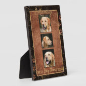 Hunde-Memory-Marble Rustikaler Gold-Keepake Fotoplatte (Seite)