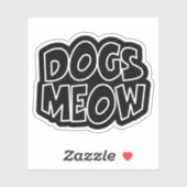 Hunde Meow Aufkleber (Blatt)