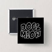 Hunde Meow Button (Vorne & Hinten)