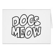Hunde Meow Card (Vorderseite (Horizontal))