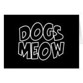 Hunde Meow Card (Vorderseite (Horizontal))