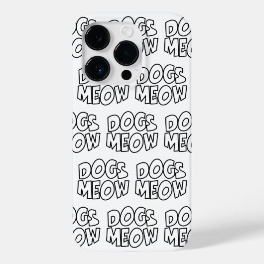 Hunde Meow Case-Mate iPhone Hülle (Rückseite)