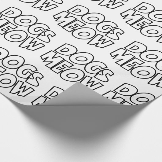 Hunde Meow Geschenkpapier (Ecke)