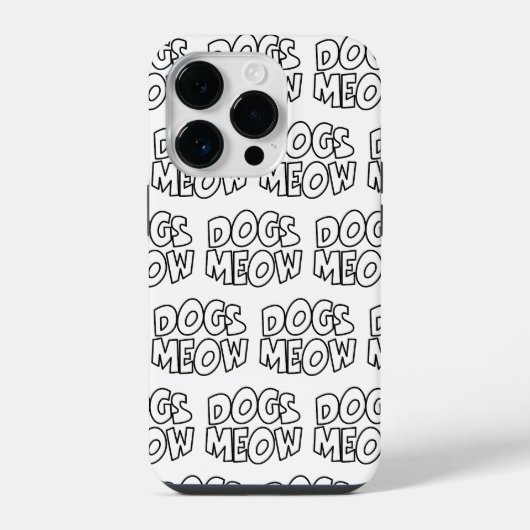 Hunde Meow iPhone Hülle (Rückseite)