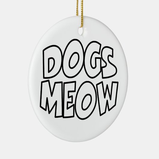 Hunde Meow Keramik Ornament (Rechts)