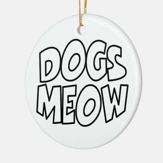 Hunde Meow Keramik Ornament (Links)