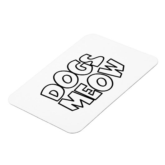 Hunde Meow Magnet (Linke Seite)