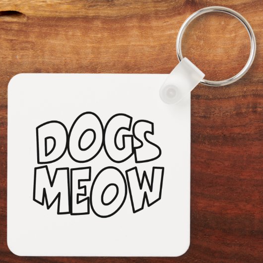 Hunde Meow Schlüsselanhänger (Rückseite)