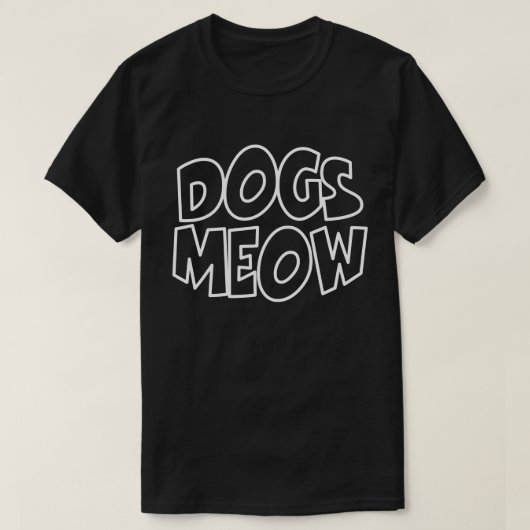 Hunde Meow T-Shirt (Design vorne)