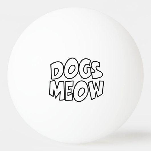 Hunde Meow Tischtennisball (Vorderseite)