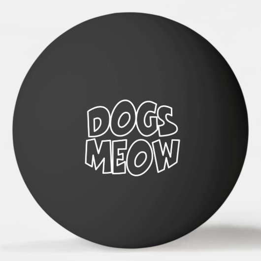 Hunde Meow Tischtennisball (Vorderseite)