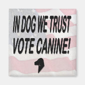 Hunde mit amerikanischer Flagge abstimmen Magnet (Vorne)