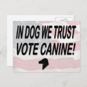 Hunde mit amerikanischer Flagge abstimmen Postkarte (Vorne/Hinten)