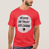 Hunde mit amerikanischer Flagge abstimmen T-Shirt (Vorderseite)