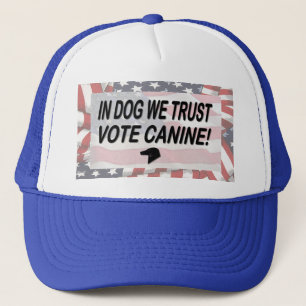 Hunde mit amerikanischer Flagge abstimmen Truckerkappe