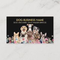 Hunde mit Aquarellfarben-Blume