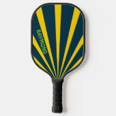 Hunde mit Ball Illustration spielen Pickleball Schläger (Rückseite)