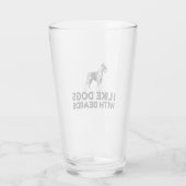 HUNDE MIT BEARDS Schnauzer Glas (Rückseite)