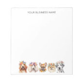 Hunde mit Blume, Aquarell Notizblock (Vorderseite)