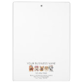 Hunde mit Blume, Aquarell, Weiß Klemmbrett (Rückseite)