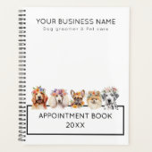 Hunde mit Blume, Aquarell, Weiß Planer (Vorderseite)