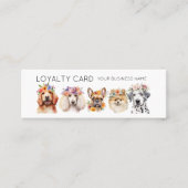 Hunde mit Blume, Aquarell, Weiß Treuekarte (Vorderseite)