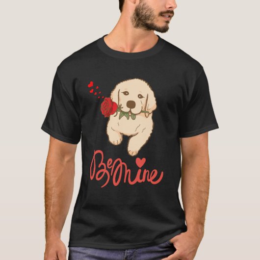 Hunde mit einer Rose. Seid mein T-Shirt (Vorderseite)