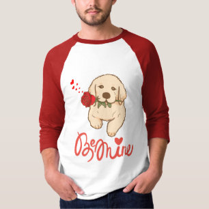 Hunde mit einer Rose. Seid mein T-Shirt
