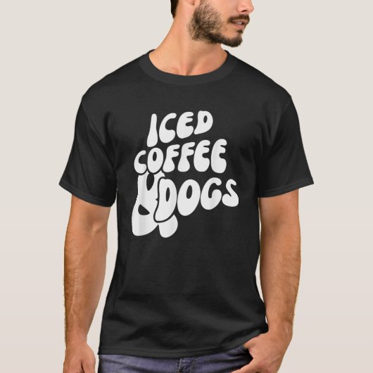 Hunde mit Eistauschencocktail, lustige, grafische  T-Shirt (Vorderseite)