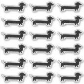 Hunde mit extra langer Dackel Aufkleber (Vorderseite)