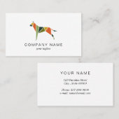 Hunde mit farbigen Dreiecken Visitenkarte (Vorne/Hinten)