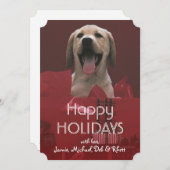 Hunde mit Feriengeschenken Feiertagskarte (Vorne/Hinten)