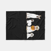 Hunde mit Gespenst-Kostümspass Hunde Halloween Men Fleecedecke (Vorderseite (Horizontal))