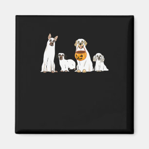 Hunde mit Gespenst-Kostümspass Hunde Halloween Men Magnet