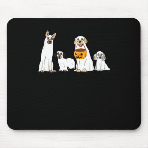 Hunde mit Gespenst-Kostümspass Hunde Halloween Men Mousepad