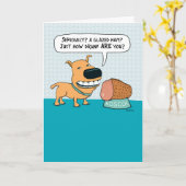 Hunde mit Glazed Ham Birthday Card Karte (Gelbe Blume)