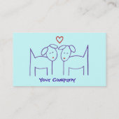 Hunde mit Herz Visitenkarte (Rückseite)