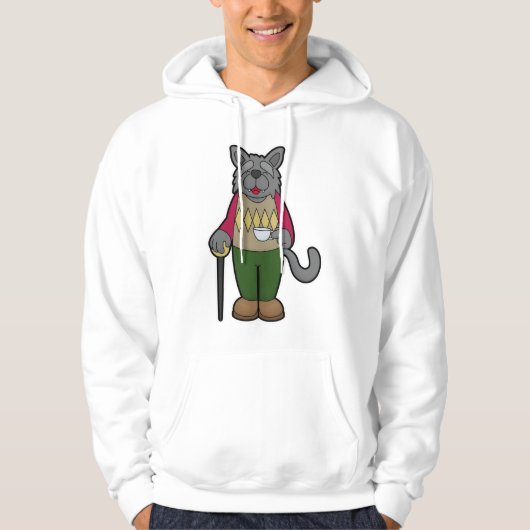 Hunde mit Kaffee-Cup Hoodie (Vorderseite)