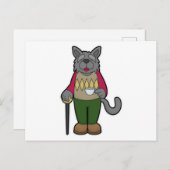 Hunde mit Kaffee-Cup Postkarte (Vorne/Hinten)