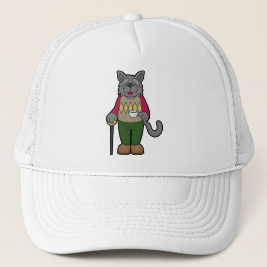 Hunde mit Kaffee-Cup Truckerkappe (Vorderseite)