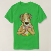 Hunde mit Karten und Chips T-Shirt (Design vorne)