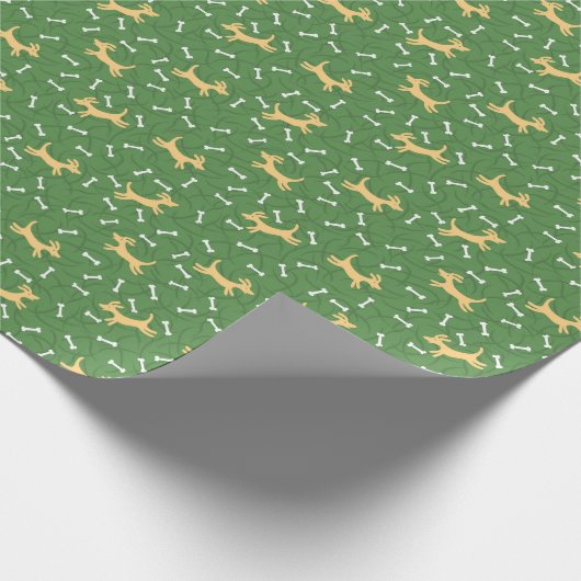 Hunde mit Knochen Geschenkpapier (Ecke)