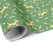 Hunde mit Knochen Geschenkpapier (Rolleneckpunkt)