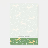 Hunde mit Knochen Post-it Klebezettel (Vorderseite)