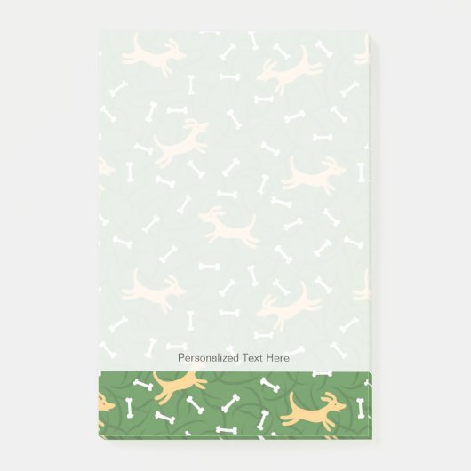 Hunde mit Knochen Post-it Klebezettel (Vorderseite)