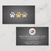 Hunde mit Knochensymbol | Groomer | Sitter Visitenkarte (Vorne/Hinten)