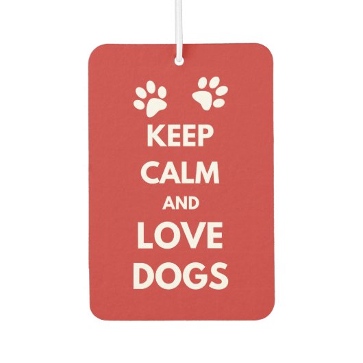 Hunde mit Liebe und Ruhe behalten Autolufterfrischer (Vorderseite)