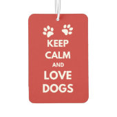 Hunde mit Liebe und Ruhe behalten Autolufterfrischer (Rückseite)