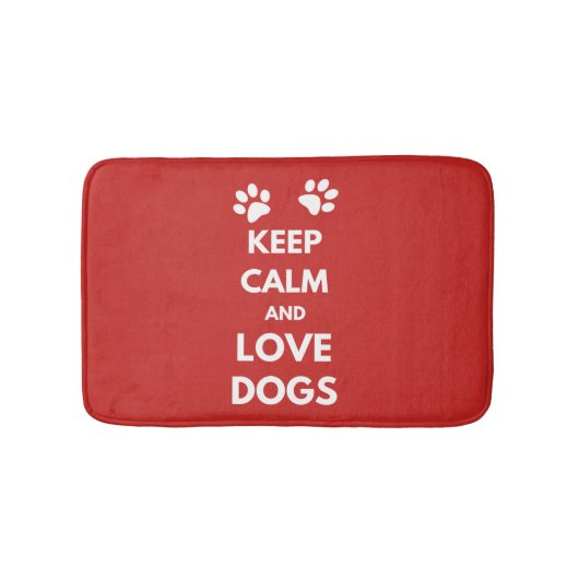 Hunde mit Liebe und Ruhe behalten Badematte (Vorderseite)